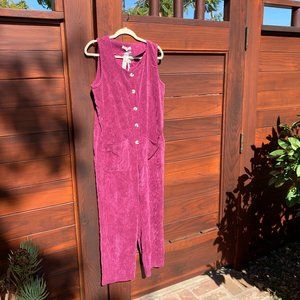 Anthropologie Little Lies Corduroy Plum Romper
